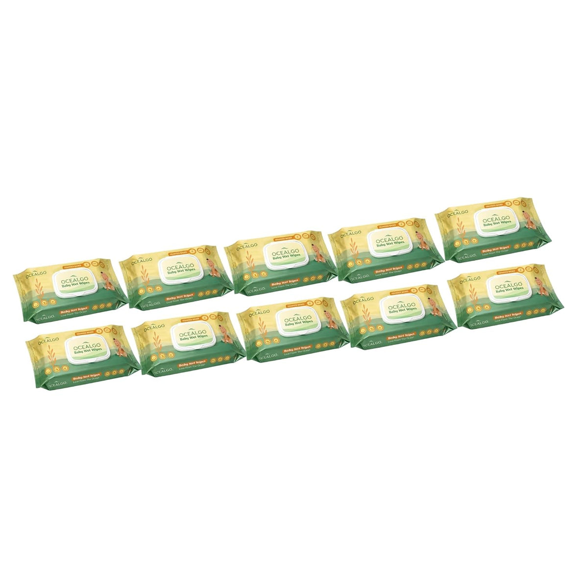 Seaweed Moisturizing Baby Wet Wipes Pack of 10